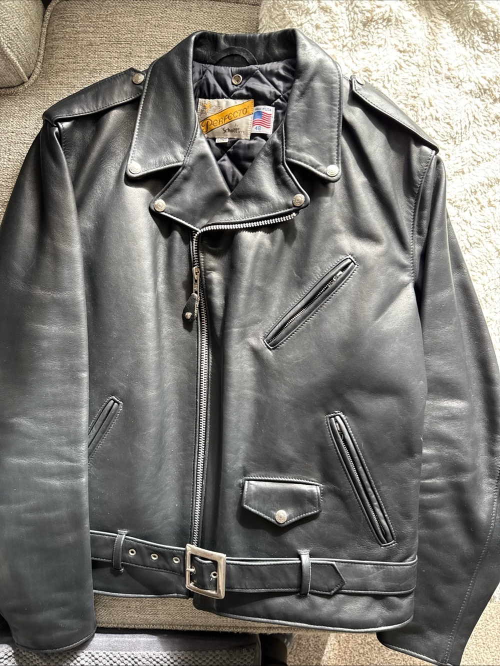 Schott NYC Perfecto 118L Size 48 Long Excellent!